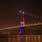 Capture Tsing Ma Bridge at night