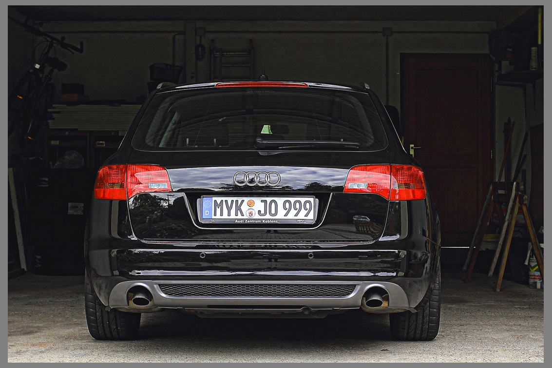 car in the garage