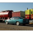 Car meets Road Train