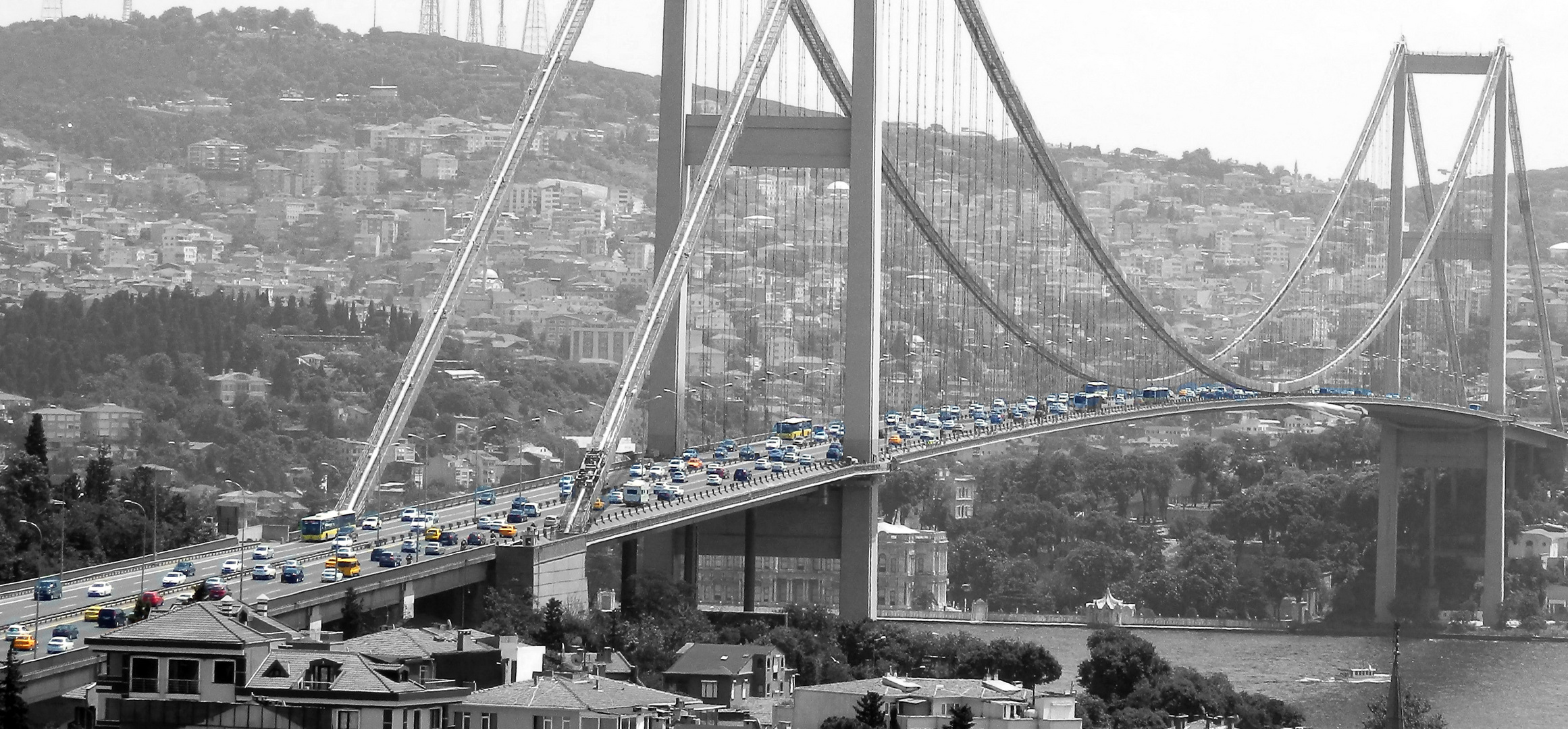 Car on the Street - Istanbul - Bosporus