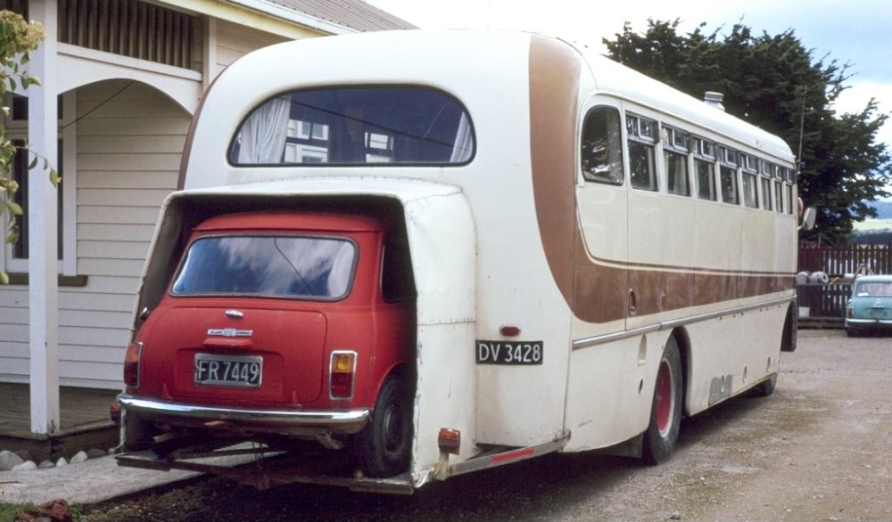 Car port in einem Campingbus