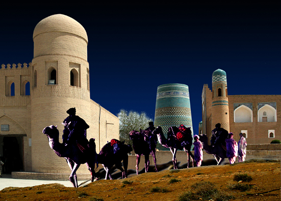 caravane fiction à Khiva (Ouzbekistan)