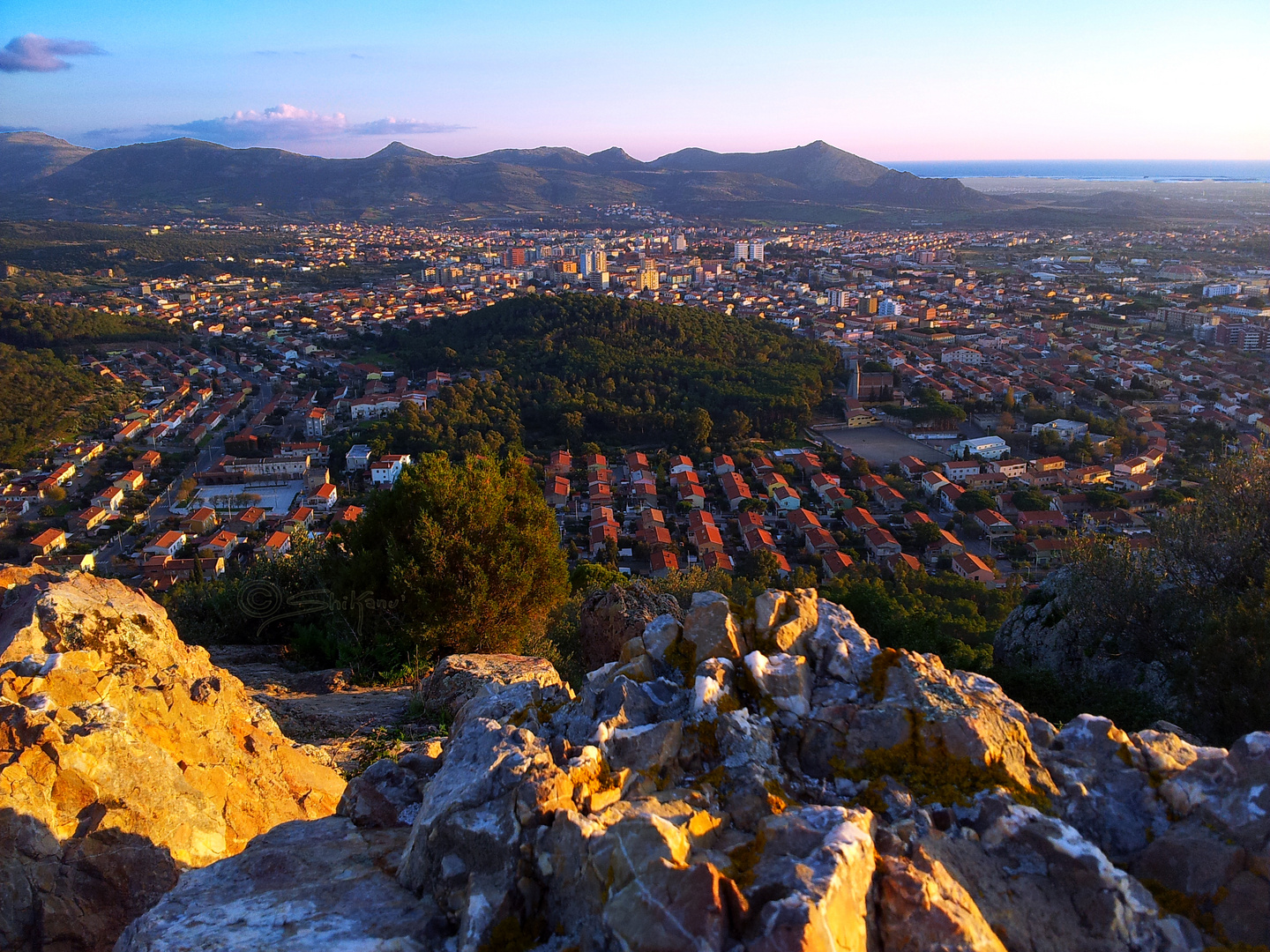 Carbonia vista da Monte Leone