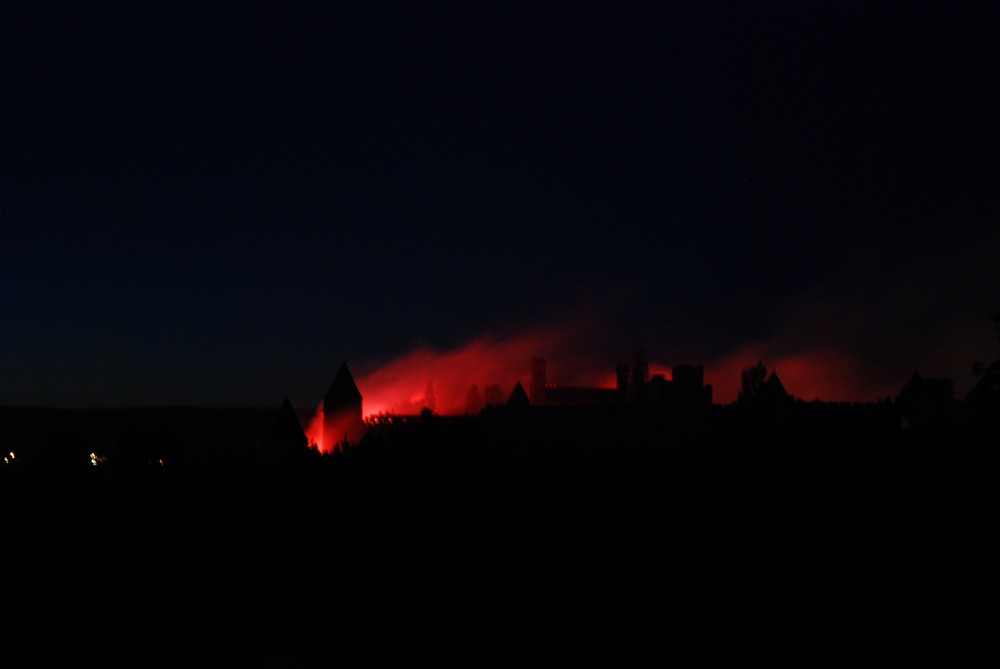 Carcassonne La Cité Embrasement du 14 juillet