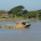 Cargo Ship on the Irrawaddy River  -  Myanmar