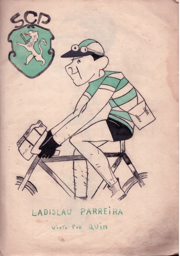 Caricatura di mio padre il ciclista Ladislau Parreira epoca 1935-1945