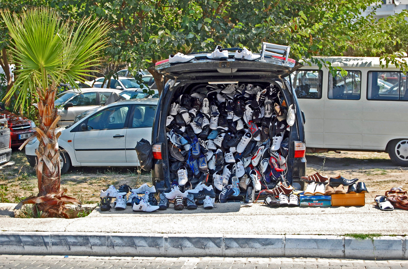 Carload of shoes