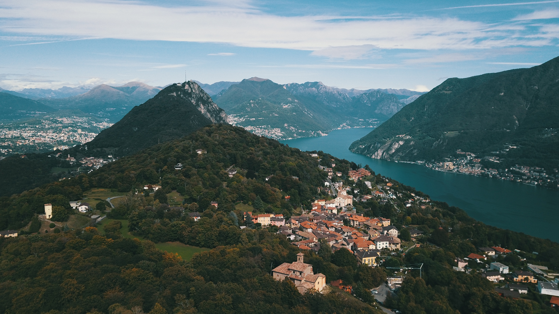 Carona  Tessin Drohnen Foto 