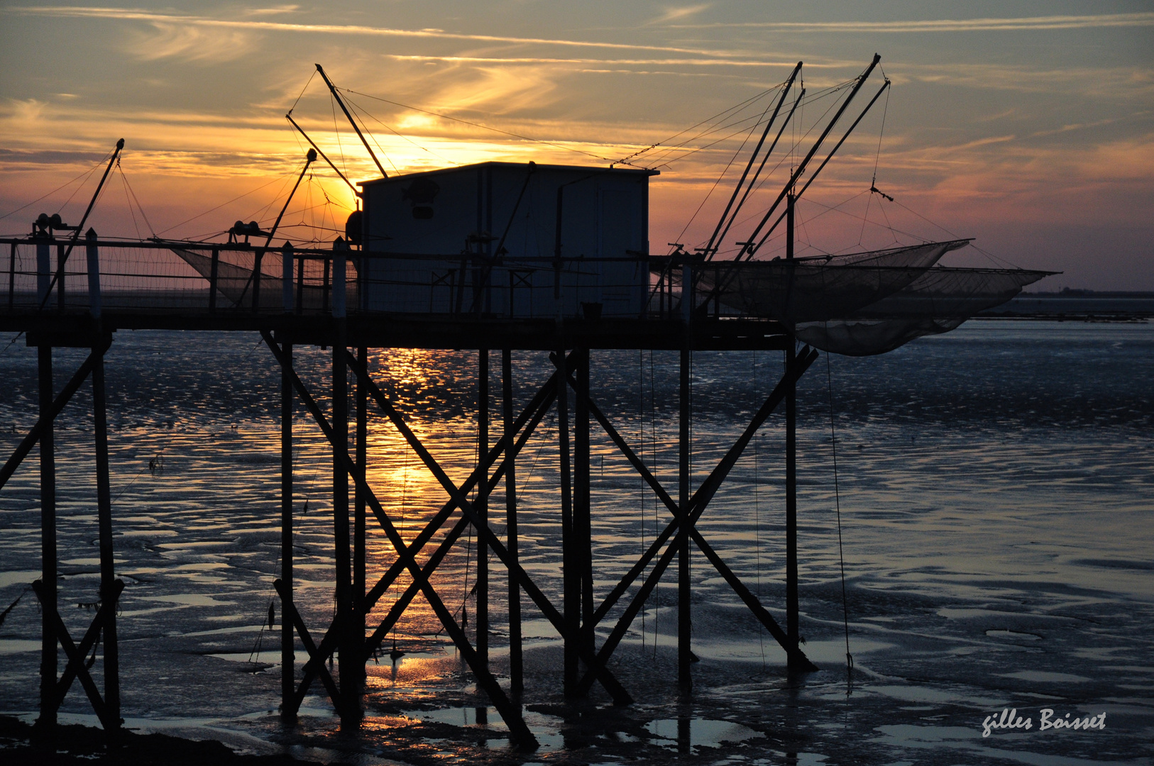 carrelet au crépuscule