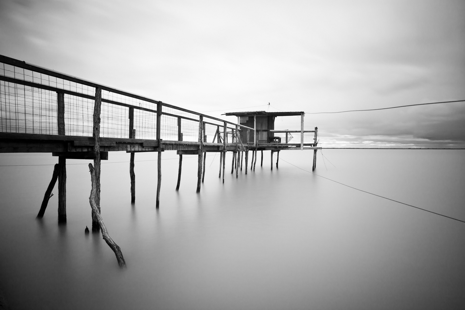 Carrelet sur l'estuaire de la Gironde