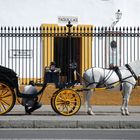 Carruaje en plaza de toros de la Maestranza, Sevilla.