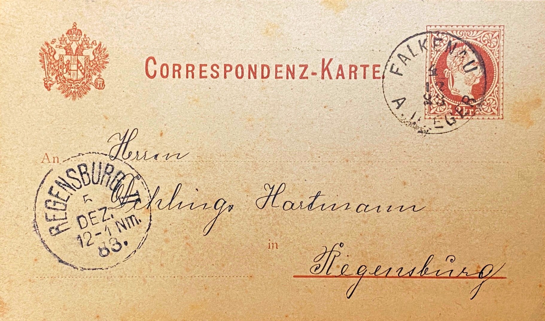 Carte postale de 1883