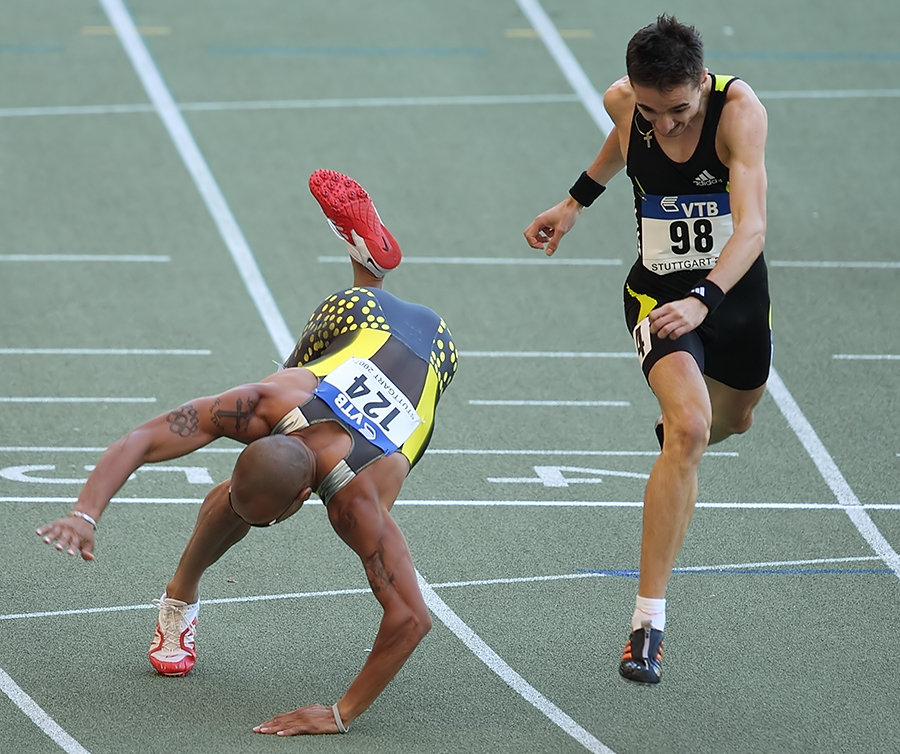 Carter James erreichte leider nur Platz 3 und stürzte beim Ziehleinlauf.