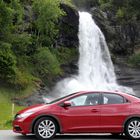 "Carwash" am Wasserfall Steinsdalsfossen