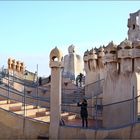 Casa Pedrera von Gaudi, auf dem Dach.