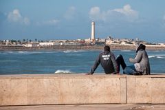 Casablanca - Atlantic Ocean near Mosque Hassan II - 1