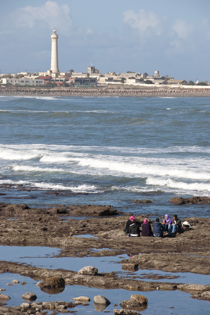 Casablanca - Atlantic Ocean near Mosque Hassan II - 2