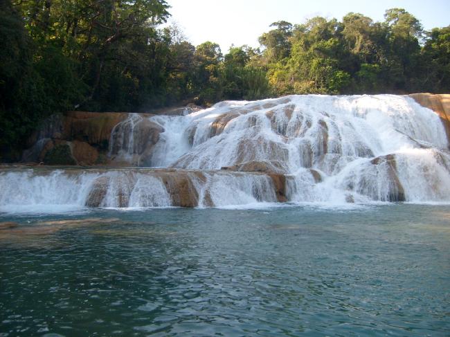 CASCADAS DE AGUA AZUL EN LA REPUBLICA DE CHIAPAS