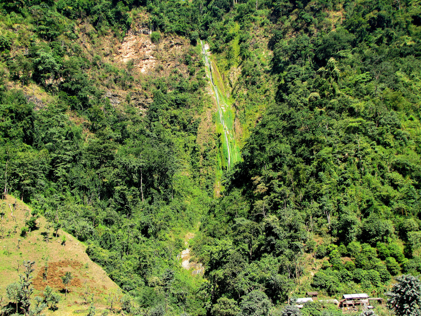 Cascade dans le Teraï, sud du Népal