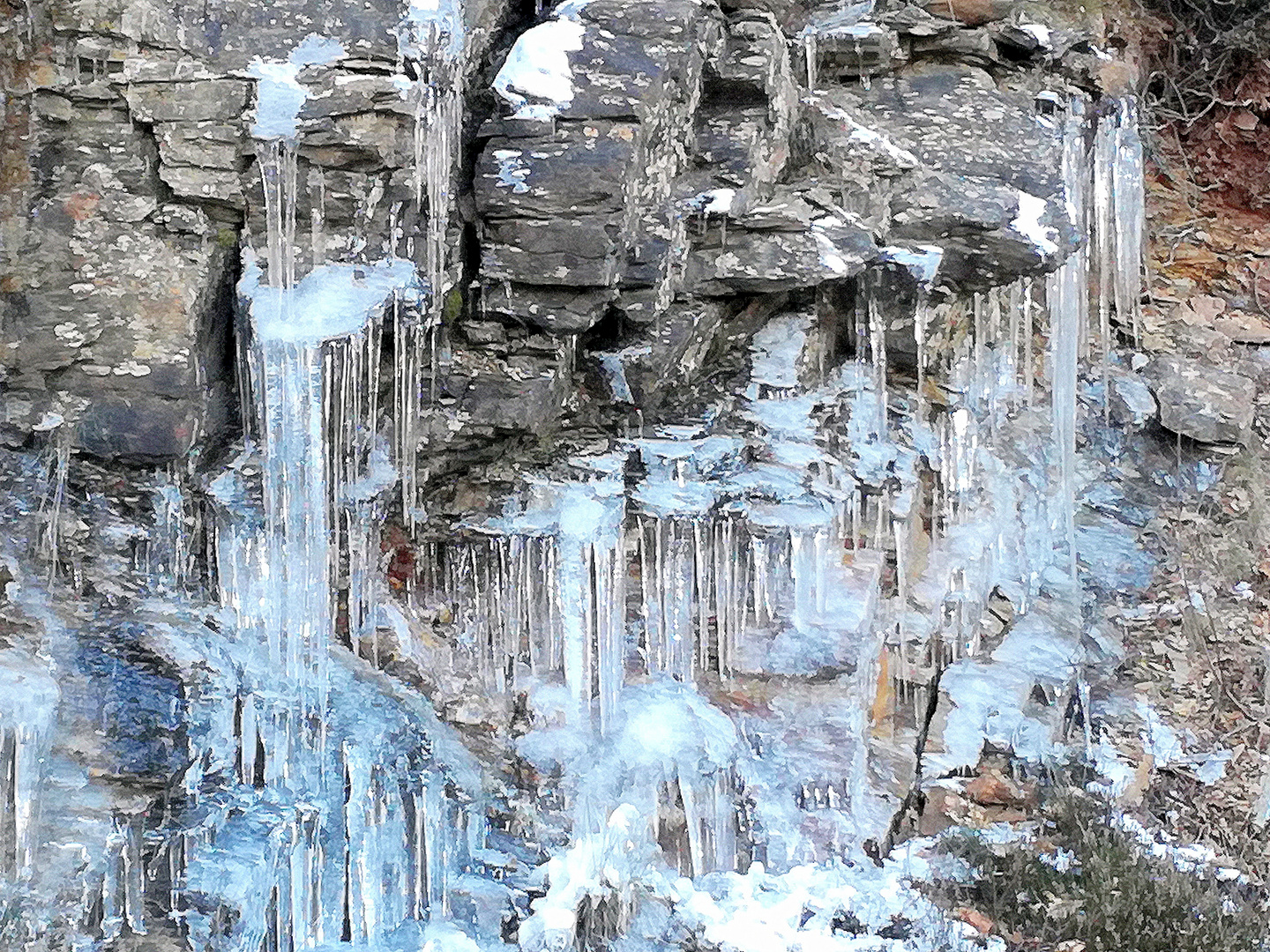 cascade de glaçons 