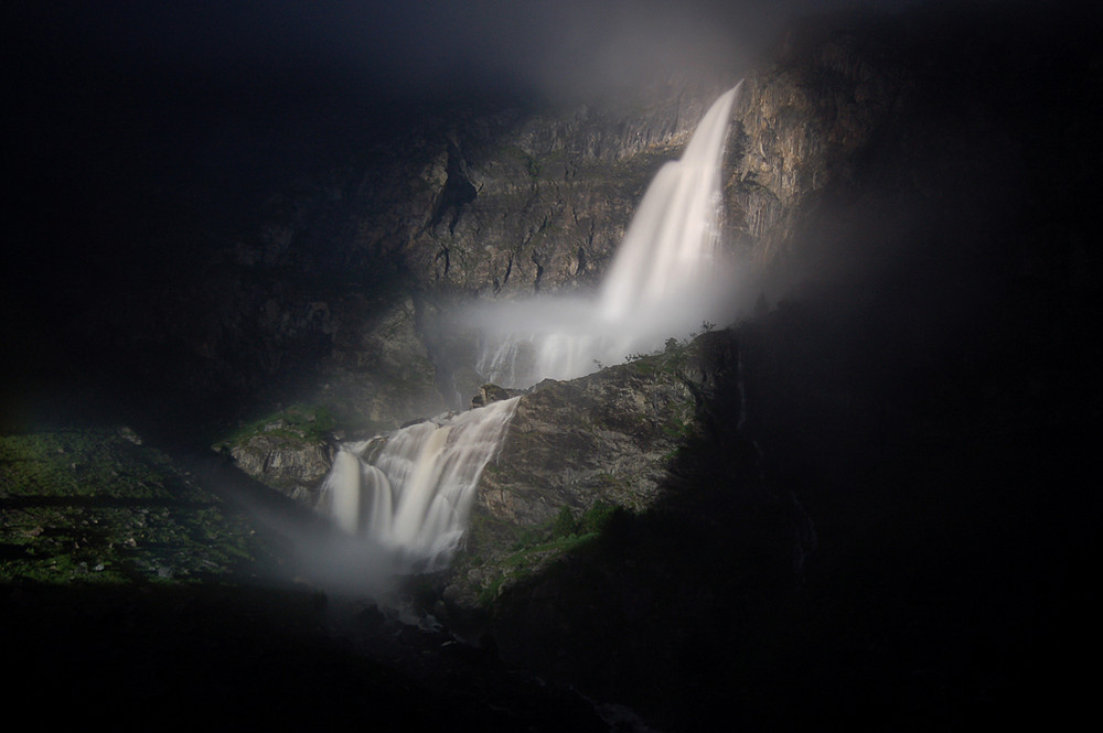 Cascate del Serio in notturna - Bergamo