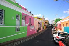 Case multicolori in quartiere Cape Town