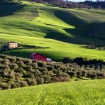 casetta rossa nel verde