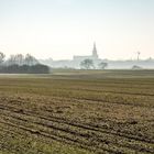 Caspar David Blick im Morgennebel auf Greifswald