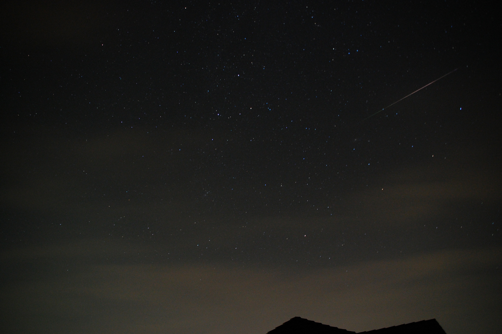 Cassiopeia mit Sternschnuppe