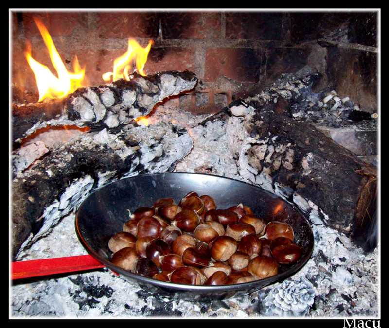 Castañas asadas.