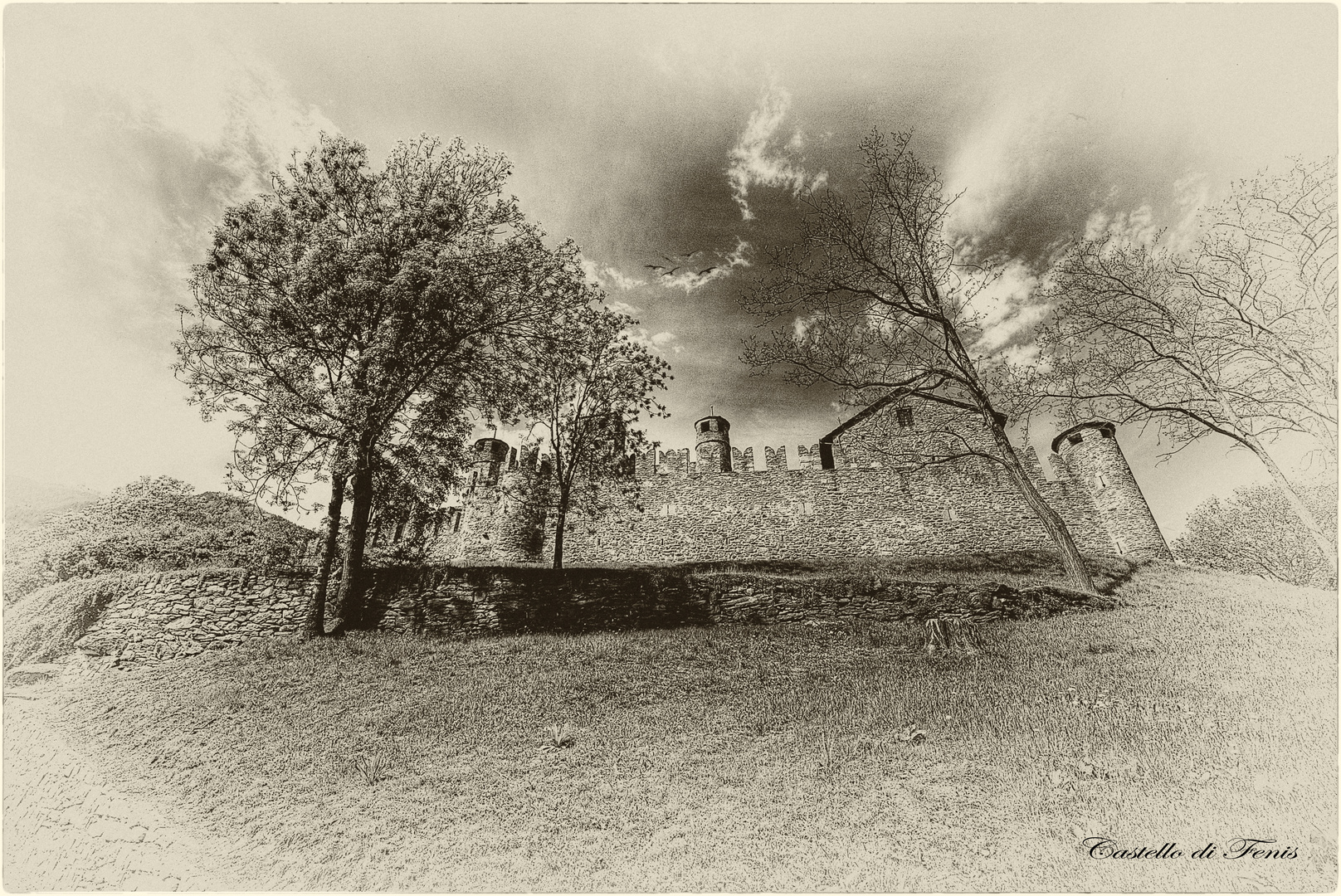 Castello di Fénis - Old Photo