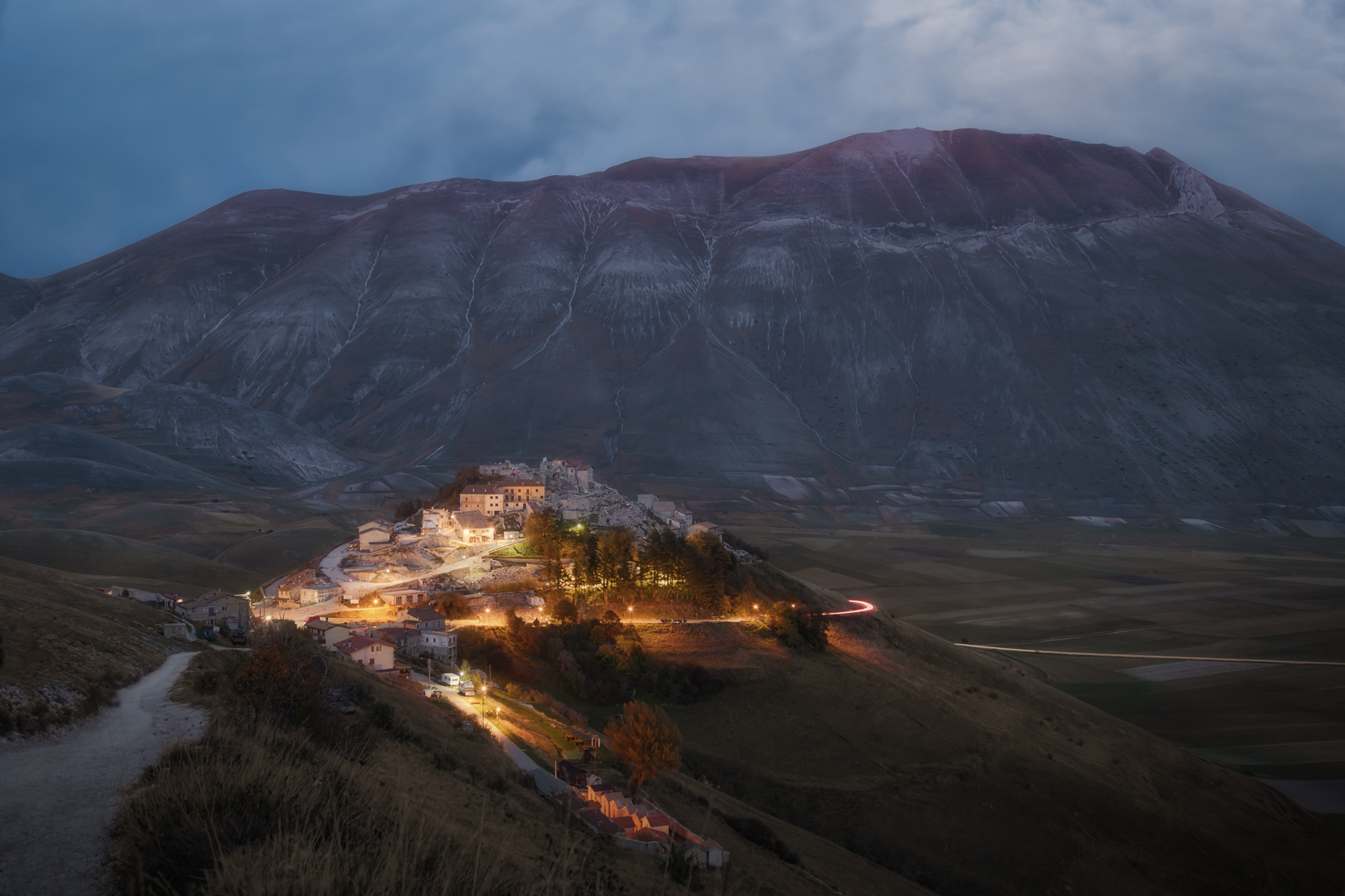 Castelluccio di Norcia after the earthquake, Italy