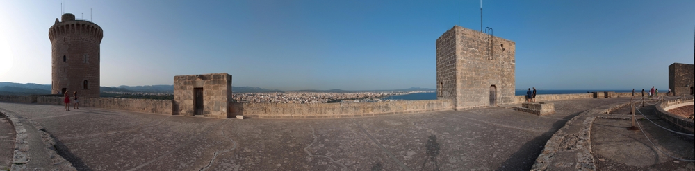 Castillo Belver, Blick vom Wehrgang auf Palma