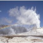 Castle Geysir mit Regenbogen