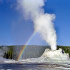 Castle Geysir mit Regenbogen