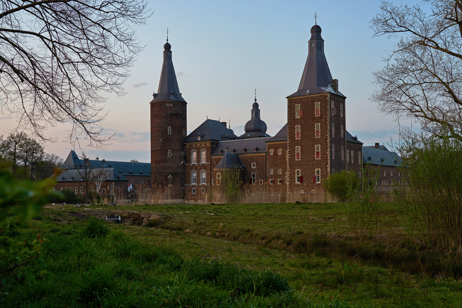 Castle Hoensbroek in sunsetlight 