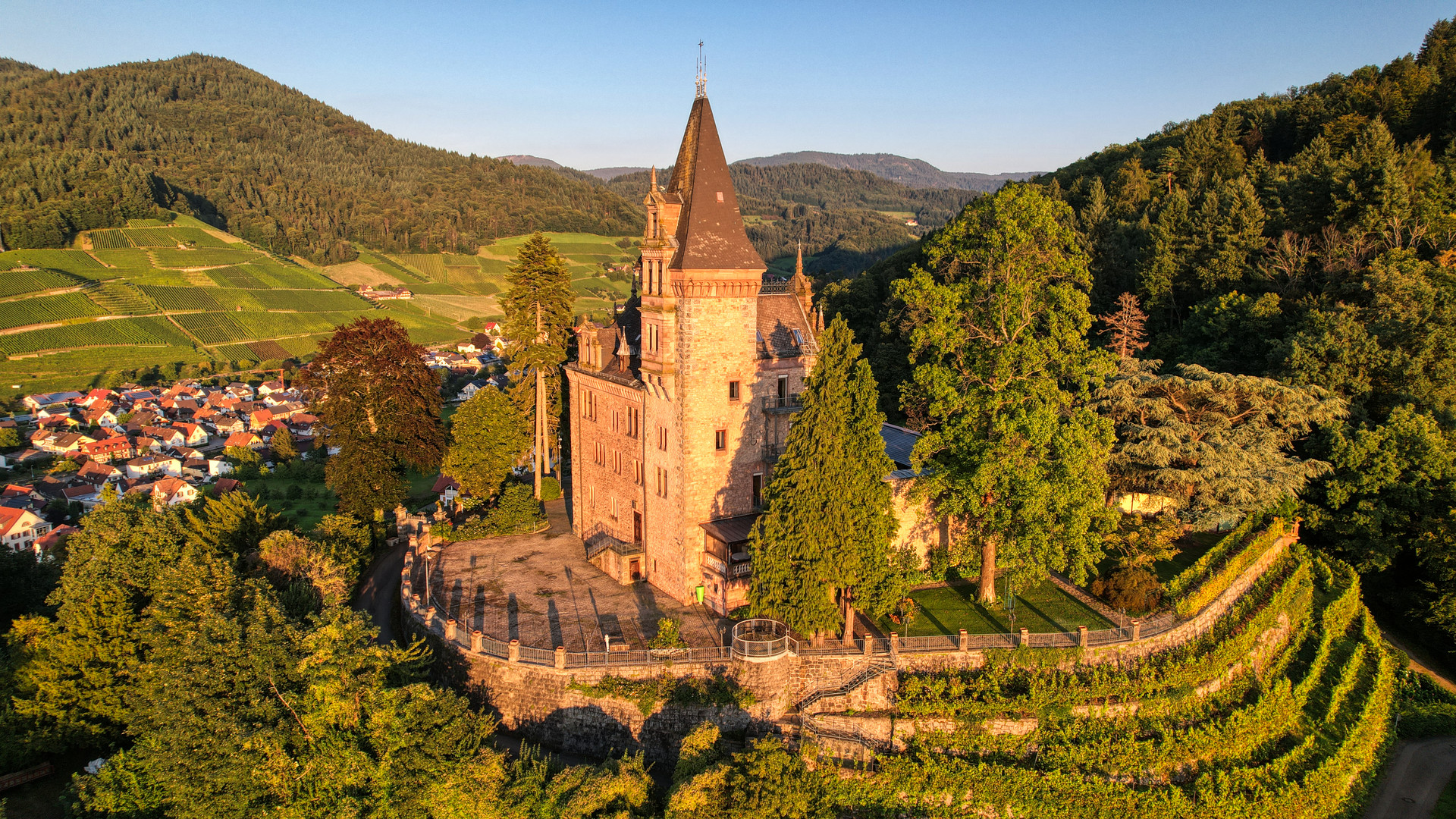 Castle in the sunset