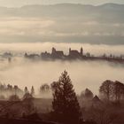 Castle of Rapperswil in fog