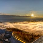 Castle over fog