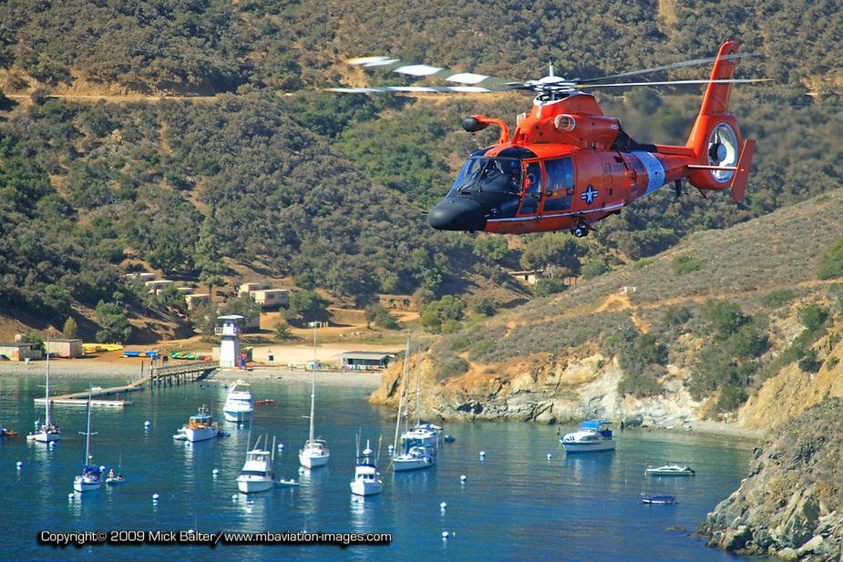 *** Catalina Island fly-by HH-65C² - USCG Air Station Los Angeles 01.10.2009 ***