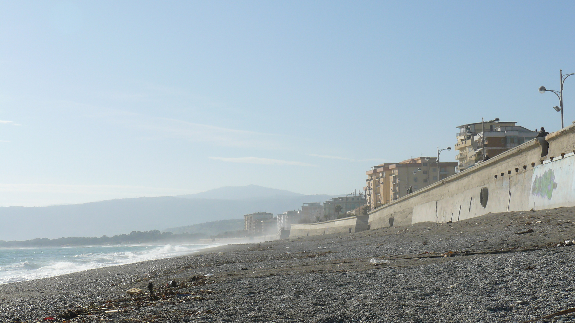 Catanzaro beach in gennaio