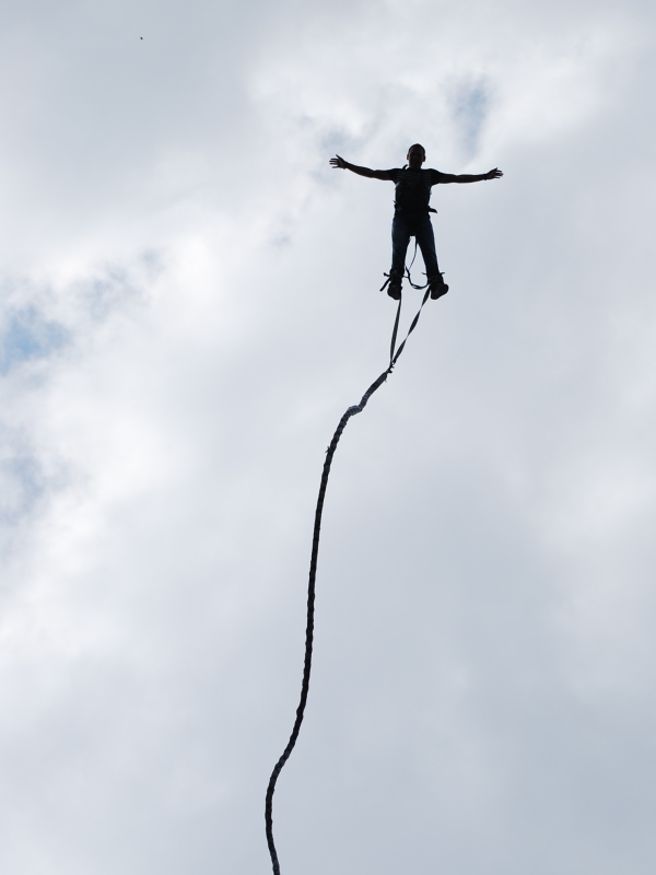 Catapulted man on the sky by Teduh Dirgahayu 