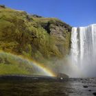 Catching Rainbows at Skogafoss Waterfall