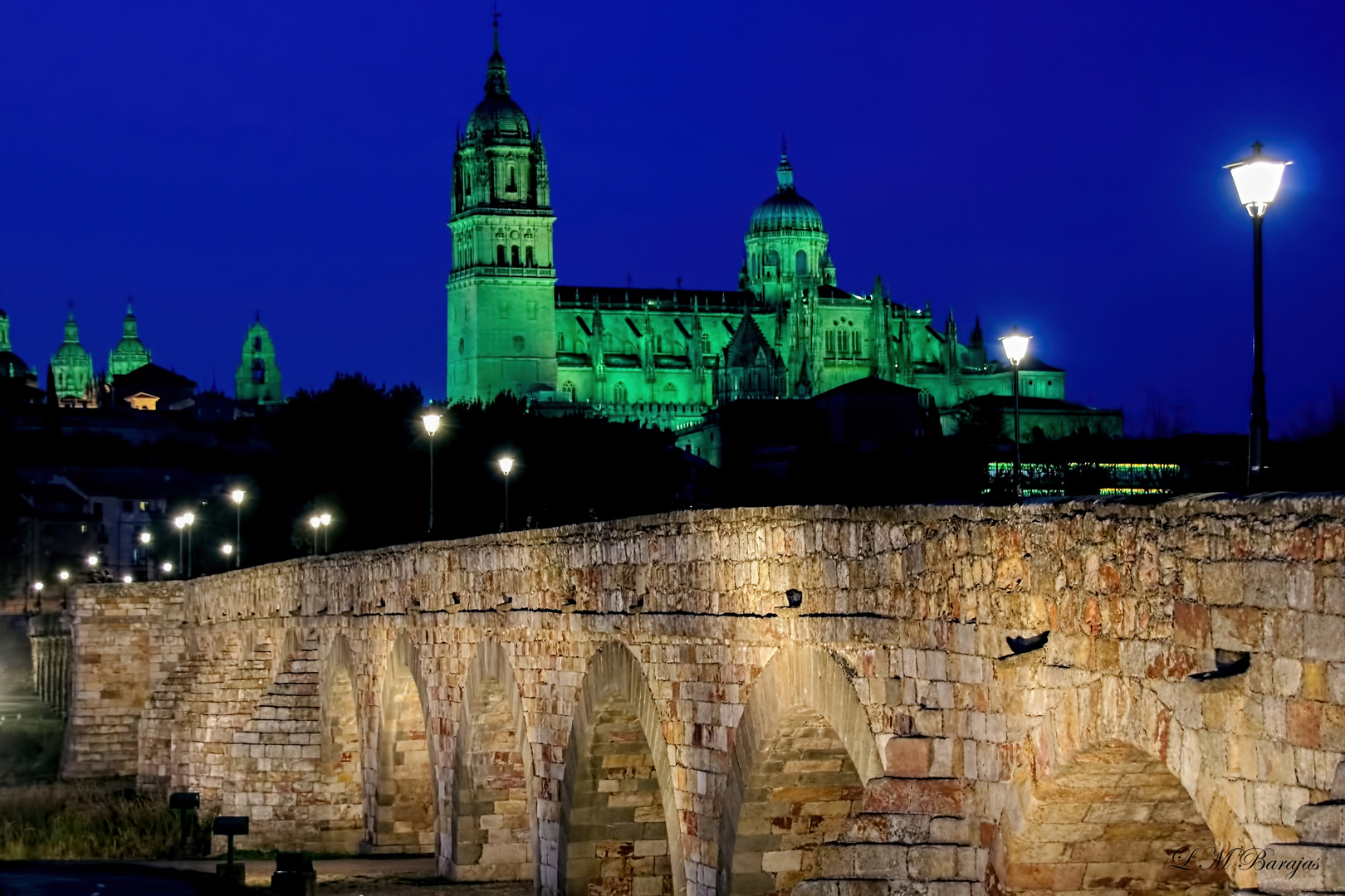 Catedral de Salamanca en la hora azul