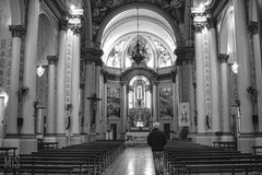 Catedral San Nicolás de Bari en b/n