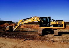 Caterpillar Bagger in Ruhefase