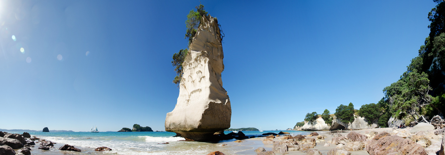 Cathedral Cove Panorama