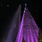 Cathedral of Maringá Brazil and the fountain by night