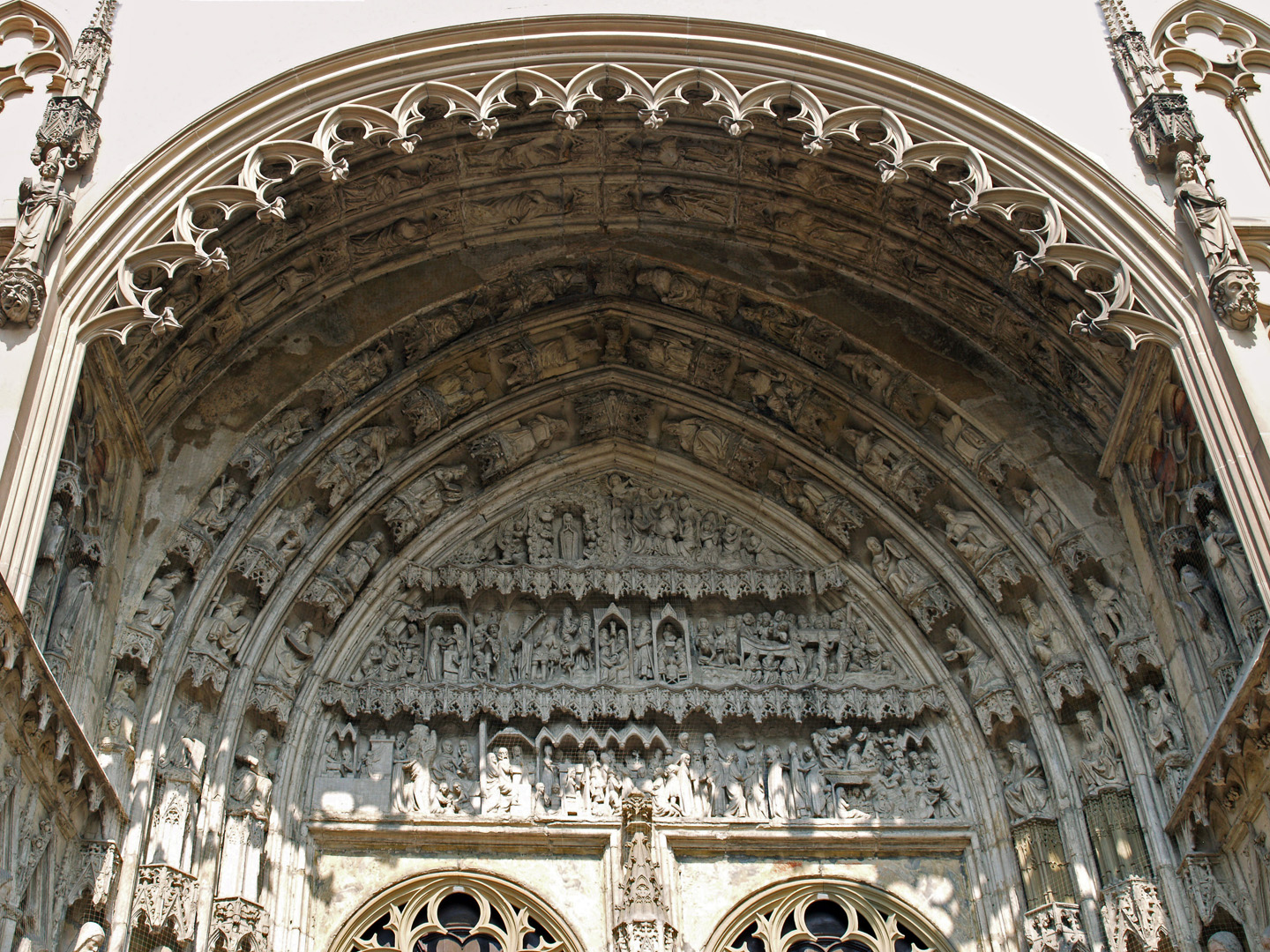 Cathédrale de Augsbourg : Tympan du Portail Sud (1356) 