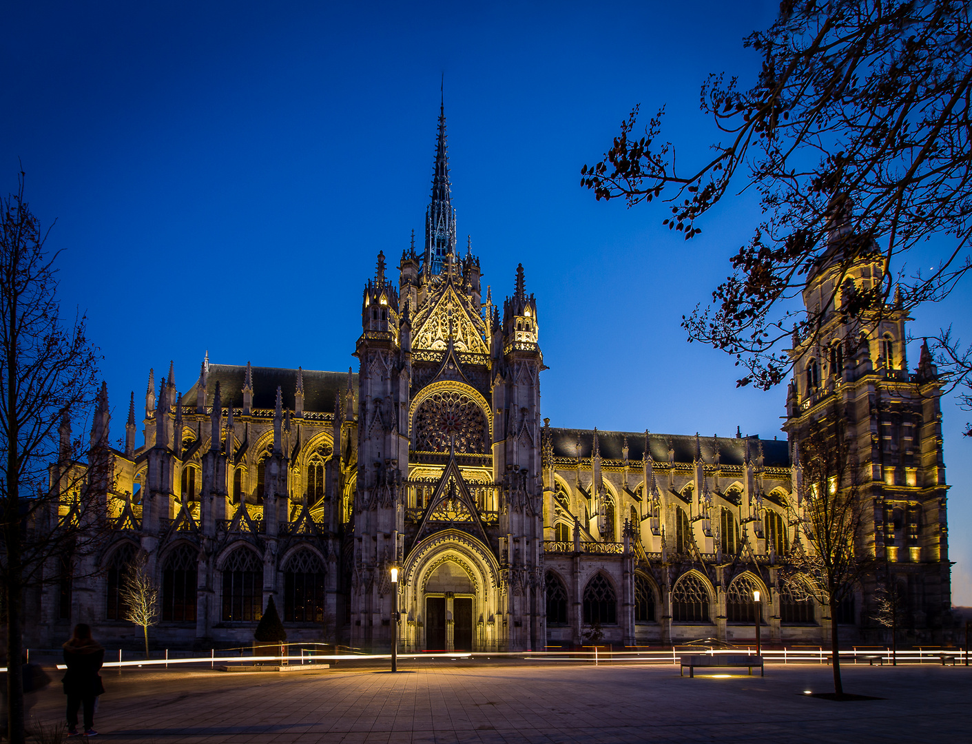 Cathédrale d'Evreux photo et image architecture, architecture de nuit